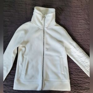 Calvin Klein Performance White Fleece Zip Up Jacket, Size XS